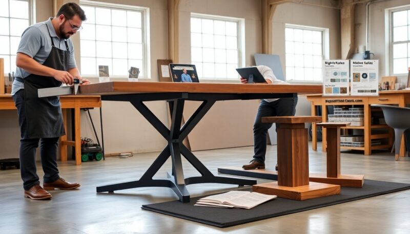 bigboxratio dining table legs and table base only